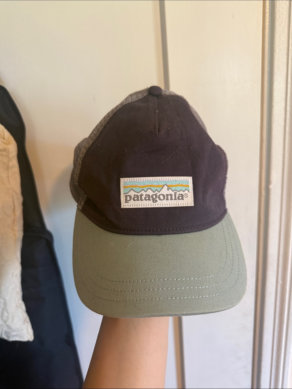 patagonia purple women’s trucker hat